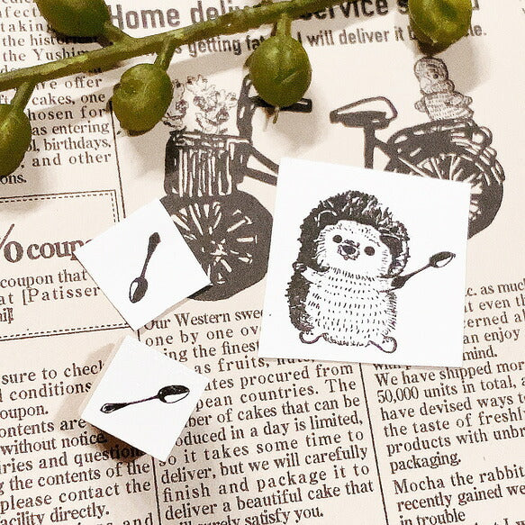 パティシエハリネズミ スタンプ 12×12mm プリン 万年筆 コック帽 リスのリッキー ジャム アンティークのお星様 ガーベラ ティーポッド コーヒーカップ カヌレ ミニ キャンディ クロワッサン