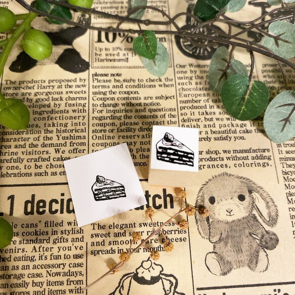 パティシエハリネズミ スタンプ 12×12mm お菓子 クッキー アップルパイ さくらんぼ ドーナツ キャンディ ショートケーキ ペンギン プレゼント 目玉焼き はかり 泡立て器 椅子 シマエナガ