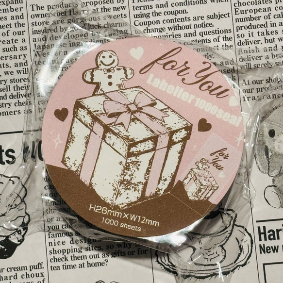 페이스트리 셰프 고슴도치 라벨러 스티커 500매/1000매 사각 롤 유형