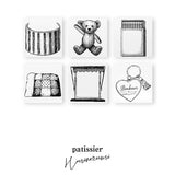 パティシエハリネズミ スタンプ 30×30mm 丸箱 テディベアママ マッチ箱 かわいい おしゃれ プレゼントボックス 帽子箱 ハットボックス くま ぬいぐるみ テディベア びっくり箱