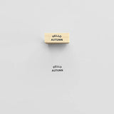 KNOOPWORKS Lot de 3 tampons en érable HELLO AUTUMN Autumn MAPLE VOUS SOUHAITANT DES JOURNÉES CHAUDES ET CALMES SET004