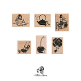 RAKUI HANA オリジナルハンコ スタンプ 本とセーター 万事急須 授業中 ブランコ さくらんぼ狩り 四つ葉狩り 羅久井ハナ ラクイハナ らくいはな アーティスト ギフト プレゼント イラスト かわいい おしゃれ