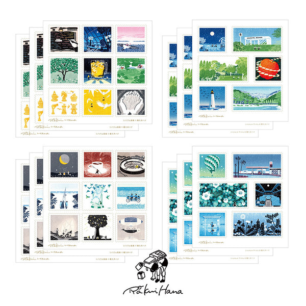 RAKUI HANA Print Sticker Set Stamp Style Hana Rakui