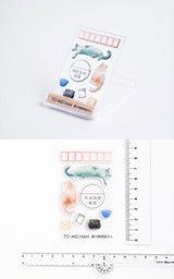 TO-MEI HAN Tampon transparent réaliste Kinoko Petit Showa Café Petit Chat Facteur Jakuchu Tigre Chat Rassemblement