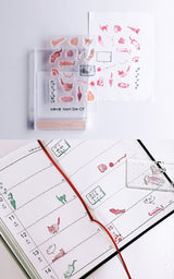 TO-MEI HAN Tampon transparent réaliste Kinoko Petit Showa Café Petit Chat Facteur Jakuchu Tigre Chat Rassemblement