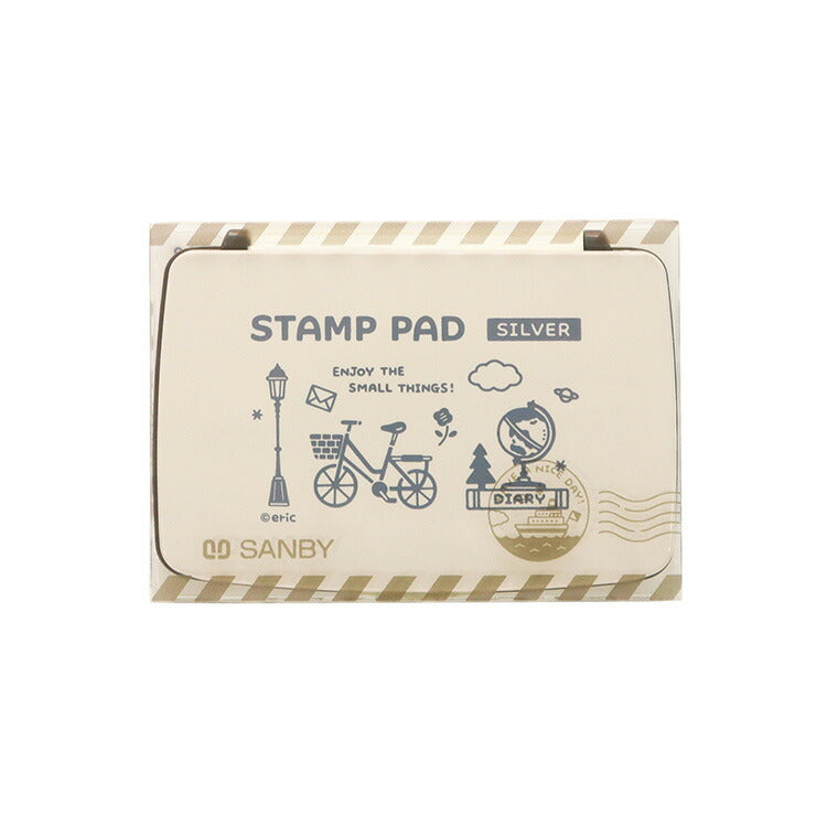 Eric Stamp Pad Brown Gold Silver Navy