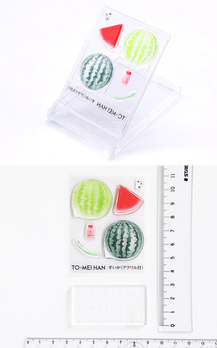 TO-MEI HAN クリアスタンプ 多色重ね フルーツ 苺 キウイ パイン