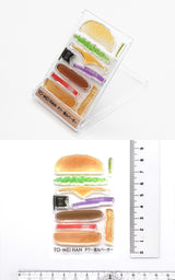 TO-MEI HAN Sello transparente Multicolor Apilamiento Helado suave/Sundae Torre Hamburguesa apilada THE Cream Soda Limonada Sensación Flor de primavera Clavel