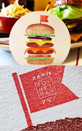 TO-MEI HAN Sello transparente Multicolor Apilamiento Helado suave/Sundae Torre Hamburguesa apilada THE Cream Soda Limonada Sensación Flor de primavera Clavel