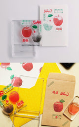 TO-MEI HAN Klarer Stempel, mehrfarbig, geschichtet, Obst, Erdbeere, Kiwi, Kiefer, Wassermelone, Mandarine, frische Zitrone, frischer Apfel, Acryl im Lieferumfang enthalten