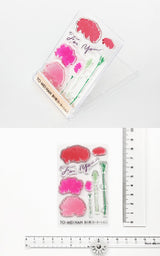 TO-MEI HAN Sello transparente Multicolor Apilamiento Helado suave/Sundae Torre Hamburguesa apilada THE Cream Soda Limonada Sensación Flor de primavera Clavel