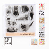 TO-MEI HAN 클리어 스탬프 사실 버섯 해파리 빵 쇼와 카페 고양이 베이크드 스위트 작은 차실