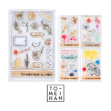 TO-MEI HAN Tampon transparent réaliste Kinoko Petit Showa Café Petit Chat Facteur Jakuchu Tigre Chat Rassemblement