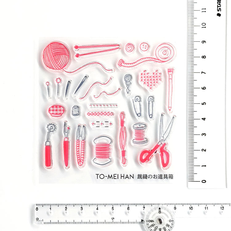 TO-MEI HAN 文具のお道具箱 MM-18 裁縫のお道具箱 MM-19 工具のお道具箱 MM-22 はんこ クリアスタンプ 手帳
