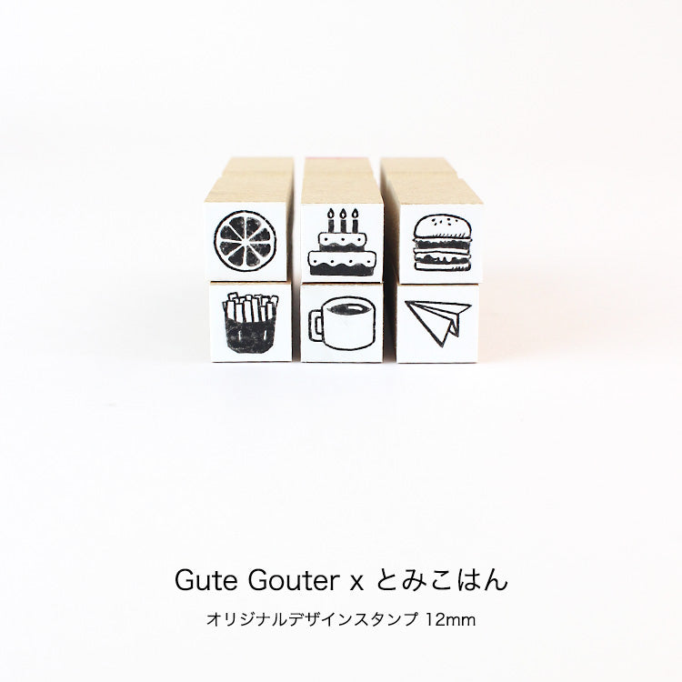 とみこはん TOMIKOHAN Gute Gouter オリジナルデザインスタンプ 12mm はんこの日