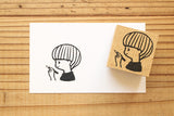 TOMIKOHAN Stamp 30mm Bob, Braids, Fork, Short-haired cat, Long-haired cat, Skateboarding, Standing rabbit, Standing rabbit with droopy ears, Writing a letter, Mash pencil