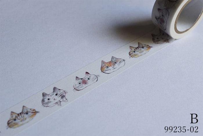 Kurashiki Supply CLASSIKY Traneco Bonbon Bon Cat Masking Tape 20mm