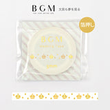 BGM マスキングテープ ライフ 王冠 5mm