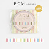 BGM マスキングテープ Life 5mm レインボークレヨン