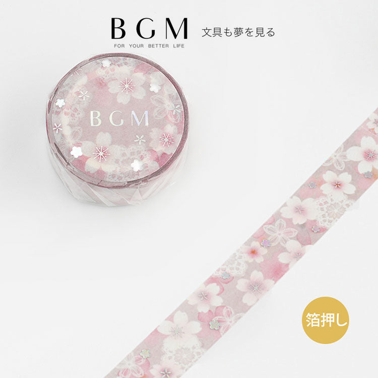 BGM マスキングテープ スペシャル 桜 2021 15mm レース桜