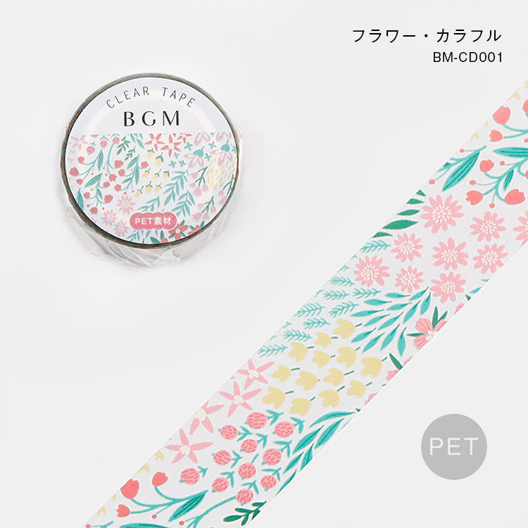 BGM Clear Tape Life Flower 20mm BGM-PET001 BM-CD