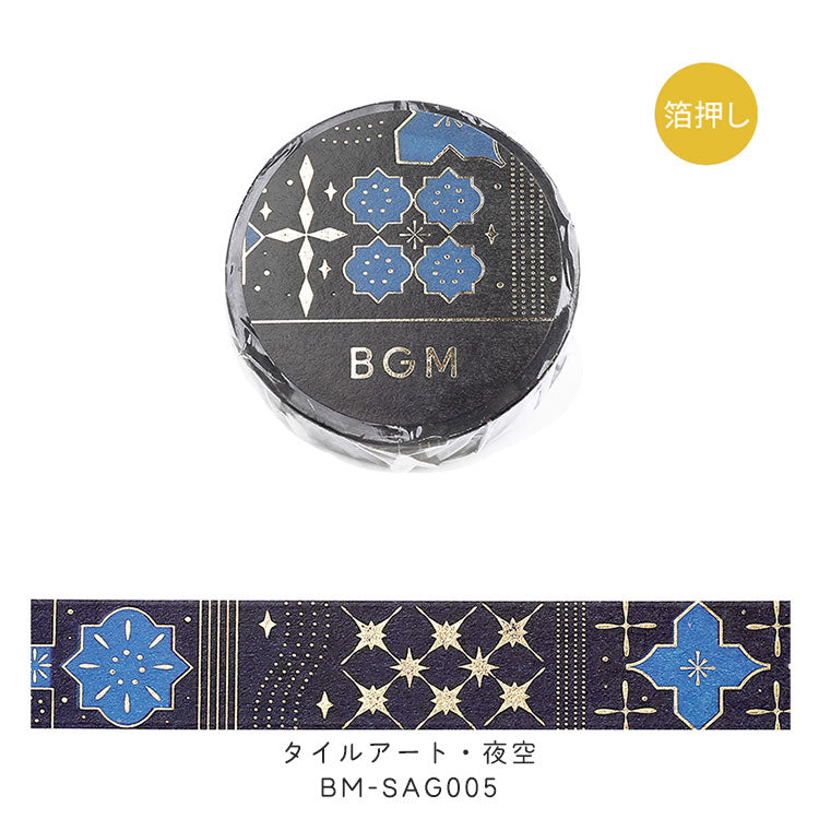 BGM マスキングテープ 15mm タイルアート TAPE-003