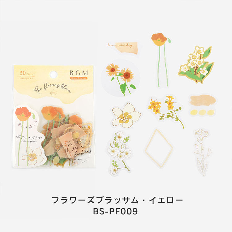 BGM 클리어 씰 꽃 꽃 씨앗 CSEAL001 BS-PF.