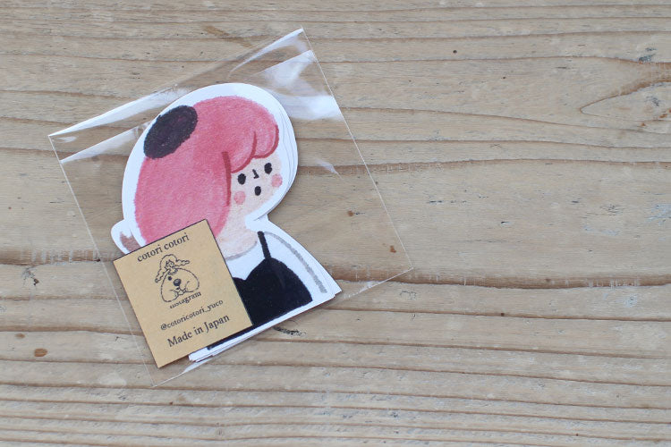 cotori cotori コトリコトリ 女の子のお顔の型抜きカード CARD-9 ギフト メッセージカード