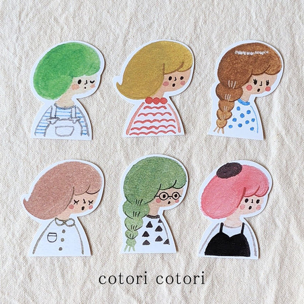 cotori cotori コトリコトリ 女の子のお顔の型抜きカード CARD-9 ギフト メッセージカード