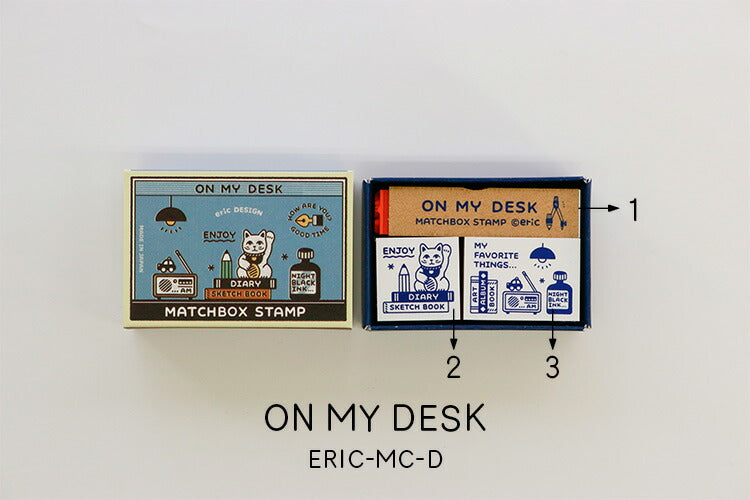 Eric Match Box Stamp 3 piezas