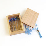 Cohana Boîte en bois avec épingles de marquage Cohanna Walling Needle -pins Obi Zaigai