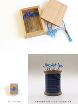 마킹 핀이있는 코하나 나무 상자 코한나 벽화 바늘 -핀 오비 자이 가이