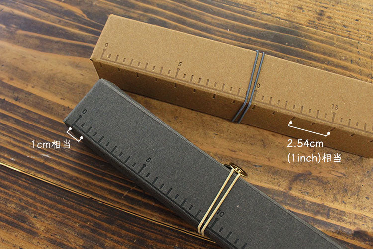 cohana コハナ Paperboard Tool Case Set - トレイになる筒箱と真ちゅうの竹尺セット KG-SET15