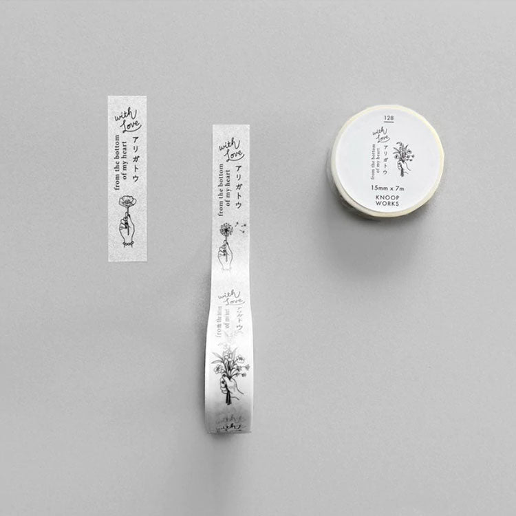 KNOOPWORKS Masking tape Japanese-style flower 15mm MT-13