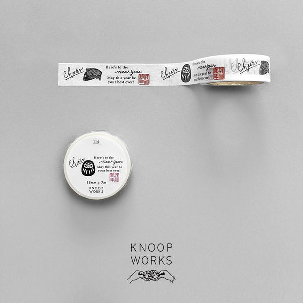 KNOOPWORKS マスキングテープ 15mm NEW YEAR MT-16-NENGA15