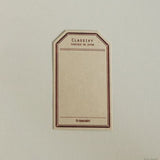 Classiky Letterpress-Druck-Etiketten-Kartenabdeckung 40 Blätter mit 40 Blatt ST025-Last-Tag-Form