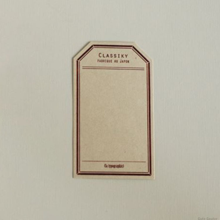 Classiky letterpress printing label card cover 40 sheets with 40 sheets ST025 load tag shape