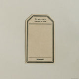 Classiky Letterpress-Druck-Etiketten-Kartenabdeckung 40 Blätter mit 40 Blatt ST025-Last-Tag-Form