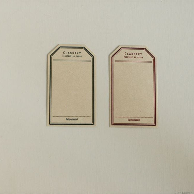 Classiky 凸版印刷 ラベルカード 荷札形 40枚入り ST025 荷タグ形