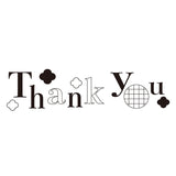 キノトリコ スタンプ 004 "Merci beaucoup" twinklestar シロツメクサ "Thank you"