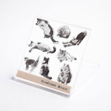 To-Mei Han Clear Stamp Real Kinako Kragu Pan Showa Cafe Cat Tomehan-03-sh