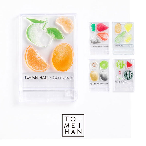 TO-MEI HAN Clear Stamp Strawberry with Acrylic Strawberry Kiwi Pine Mandarin oranges TOMEIHAN-01-TA