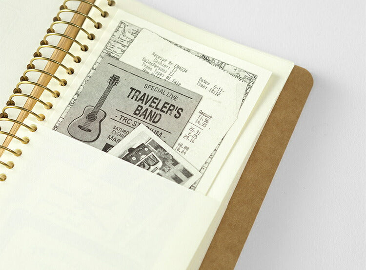 Traveler's Company スパイラルリングノート A6スリム ペーパーポケット