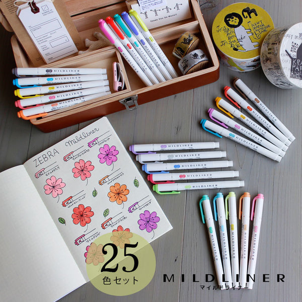 Zebra Mildliner 25 color set – gute gouter